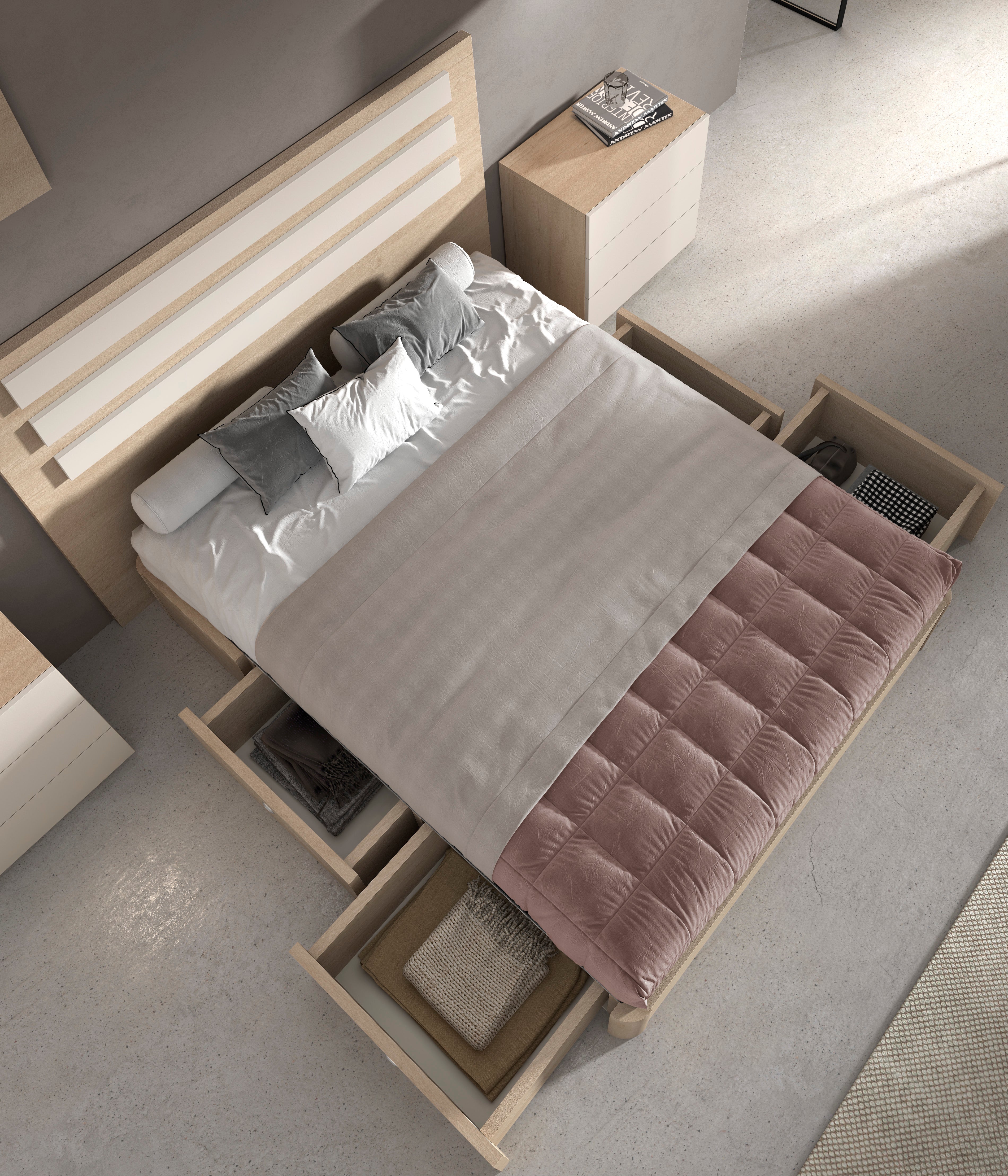 Cama Menorca (Canapé + Colchón + Topper)