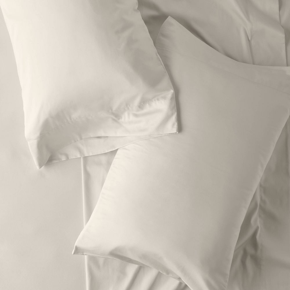 100 % Baumwolle 300h merzerisierter Satin (weiß, wählbar, natur)
