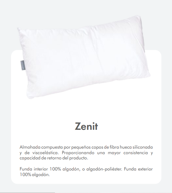Promo 2x1 Almohada Zenit Medidas: 70x40 cm